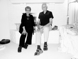 Spittlers at fireplace B & W (Leo)